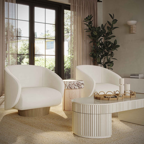 Bella Cream Oval Coffee Table Model: TOV-OC54323