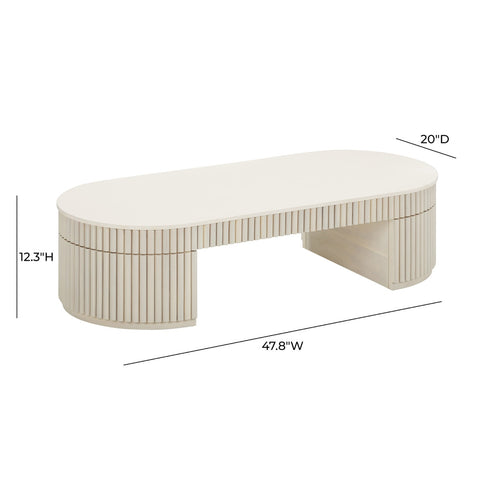 Bella Cream Oval Coffee Table Model: TOV-OC54323