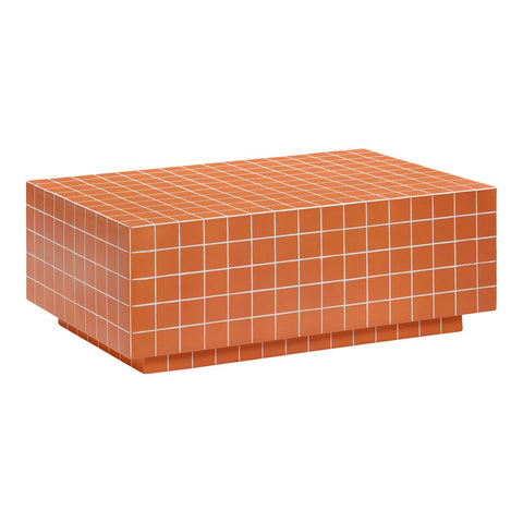 Mixie Brick Orange Tile Indoor / Outdoor Coffee Table Model: TOV-OC54328