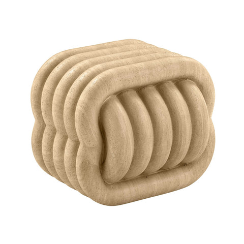 Love Knot Faux Travertine Indoor / Outdoor Accent Stool Model: TOV-OC54334