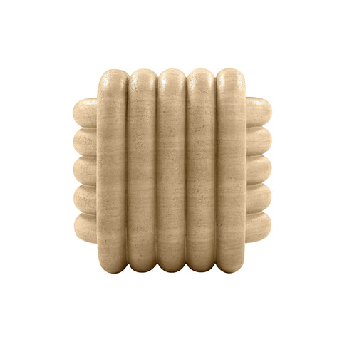 Love Knot Faux Travertine Indoor / Outdoor Accent Stool Model: TOV-OC54334
