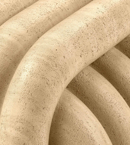 Love Knot Faux Travertine Indoor / Outdoor Accent Stool Model: TOV-OC54334