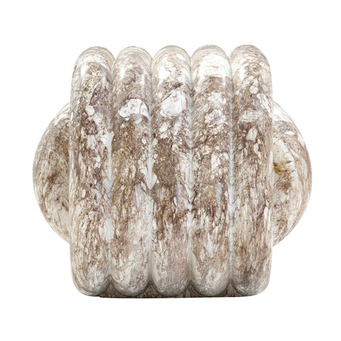 Love Knot Breccia Capraia Faux Marble Indoor / Outdoor Accent Stool Model: TOV-OC54335