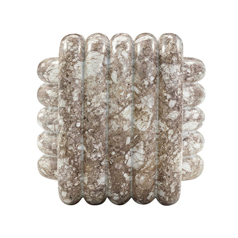 Love Knot Breccia Capraia Faux Marble Indoor / Outdoor Accent Stool Model: TOV-OC54335