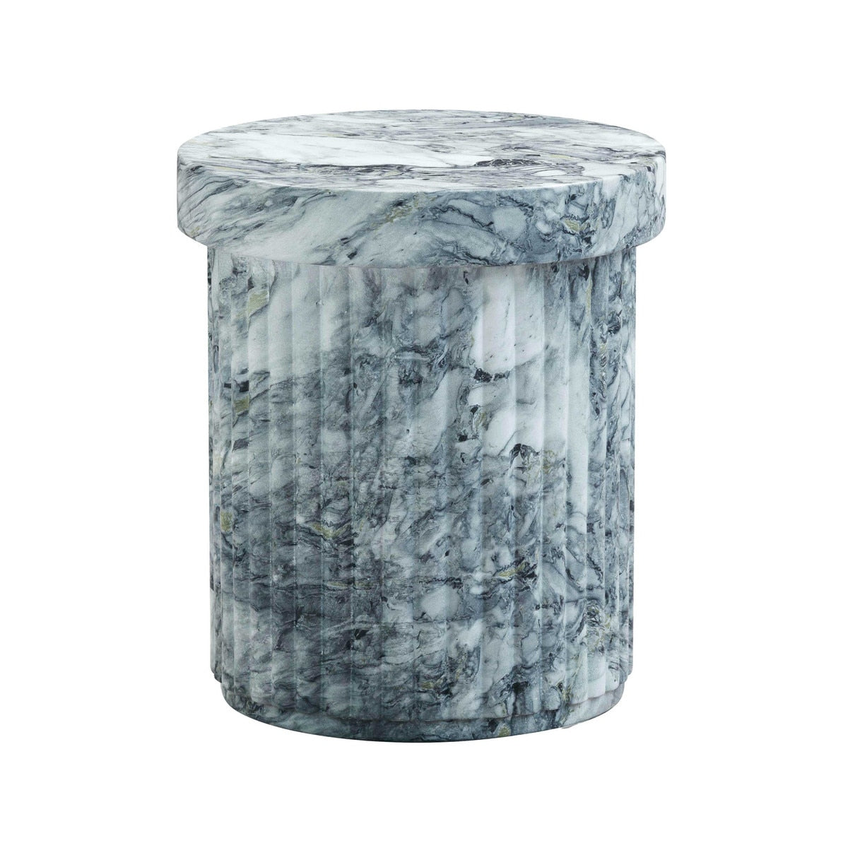 Serafina Marble Pattern Concrete Indoor / Outdoor Side Table Model: TOV-OC54360
