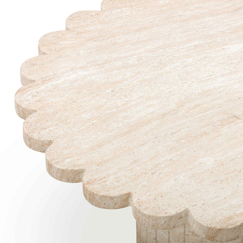 Blossom Washed Travertine Finish Indoor/Outdoor Coffee Table Model: TOV-OC54375