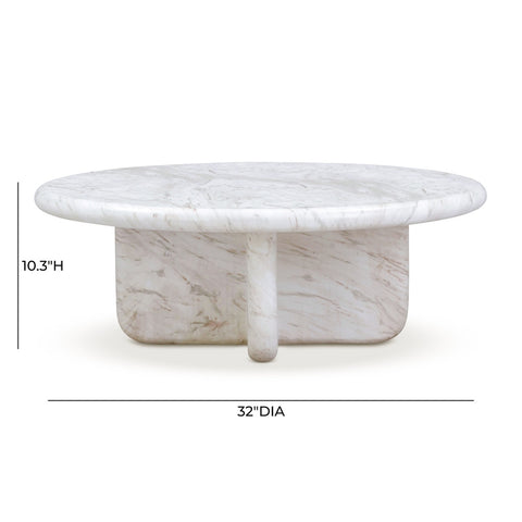 Juju Marble Indoor/Outdoor 32" Short Coffee Table Model: TOV-OC54401