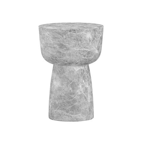Charra Grey Faux Marble Indoor/Outdoor Side Table Model: TOV-OC54403