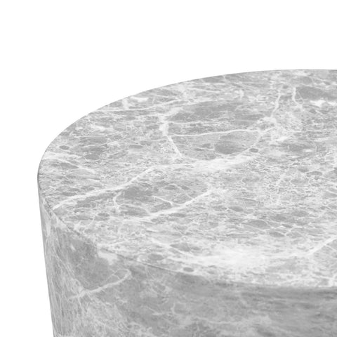 Charra Grey Faux Marble Indoor/Outdoor Side Table Model: TOV-OC54403