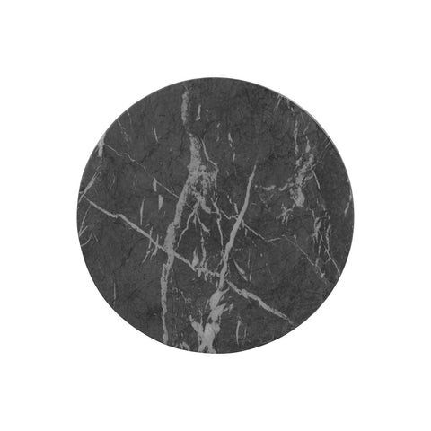 Charra Black Faux Marble Indoor/Outdoor Side Table Model: TOV-OC54404