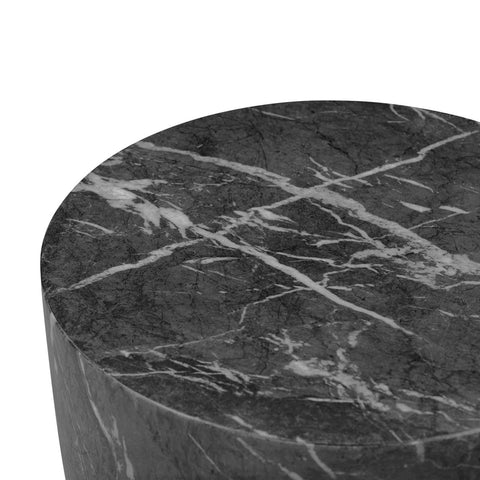 Charra Black Faux Marble Indoor/Outdoor Side Table Model: TOV-OC54404