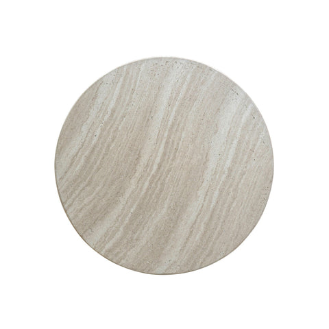 Charra Faux Travertine Indoor/Outdoor Side Table Model: TOV-OC54405