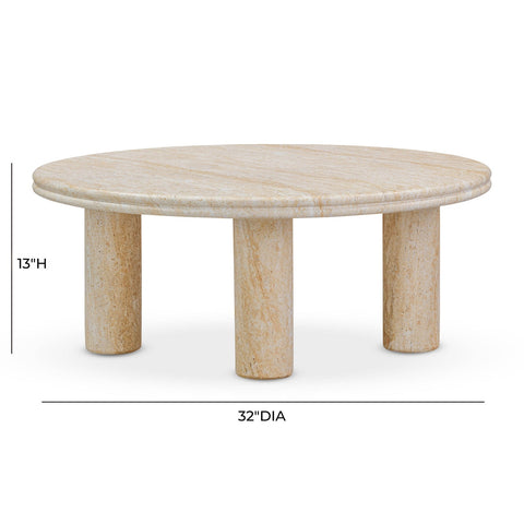 Amora Faux Travertine Indoor/Outdoor Nesting Accent Tables Model: TOV-OC54411-OC54412