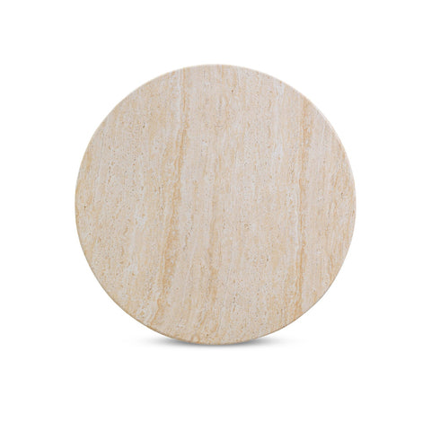 Amora Faux Travertine Indoor/Outdoor 32" Round Accent Table Model: TOV-OC54412