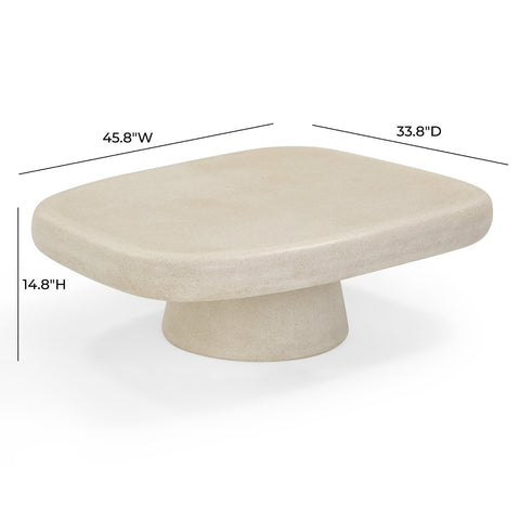 Darial Sandstone Indoor/Outdoor Coffee Table Model: TOV-OC54468