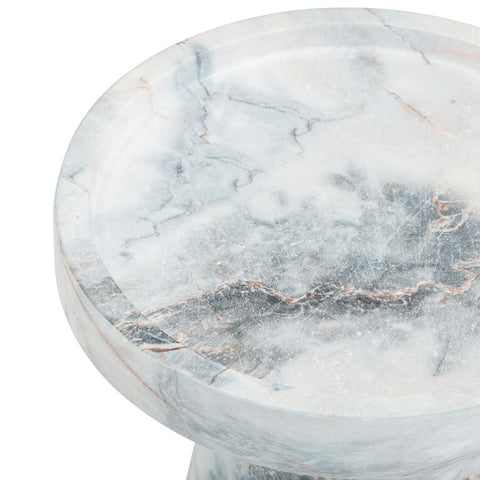 Zara Aegean Marble Indoor / Outdoor Side Table Model: TOV-OC54478