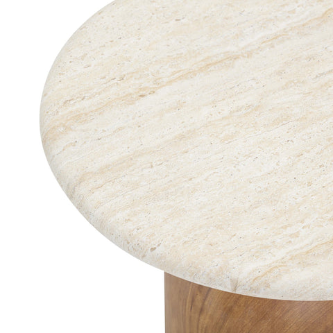Cynthia Travertine Concrete Indoor / Outdoor Side Table Model: TOV-OC54483