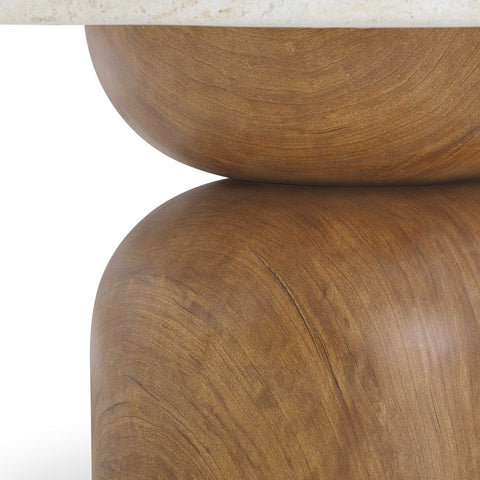 Cynthia Travertine Concrete Indoor / Outdoor Coffee Table Model: TOV-OC54484