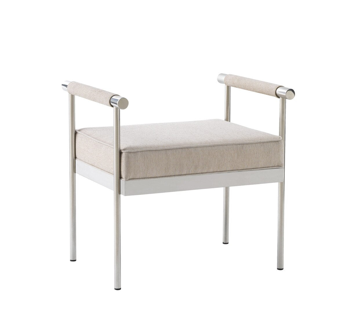 Diva Cream Velvet Bench Model: TOV-OC5511