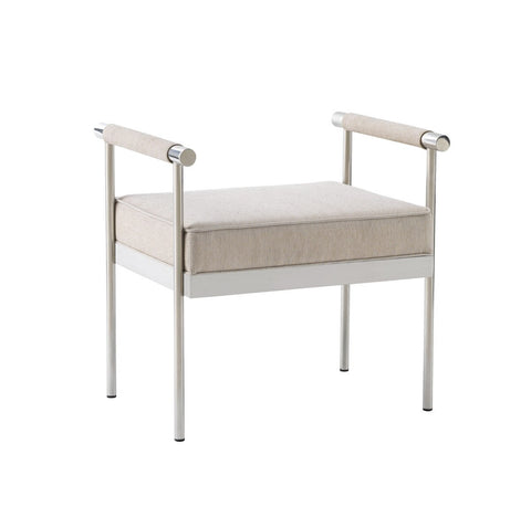 Diva Cream Velvet Bench Model: TOV-OC5511