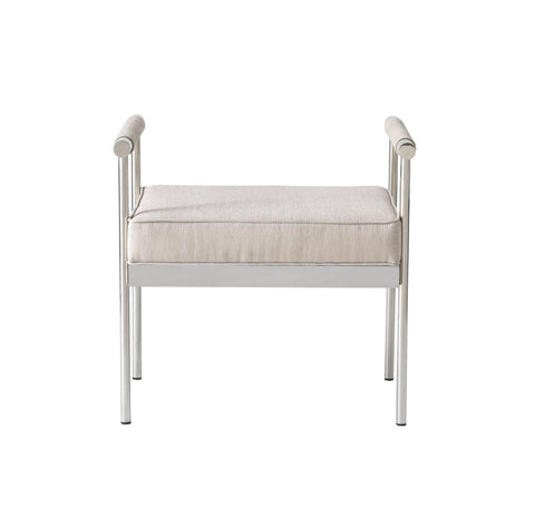 Diva Cream Velvet Bench Model: TOV-OC5511