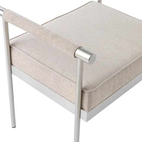 Diva Cream Velvet Bench Model: TOV-OC5511