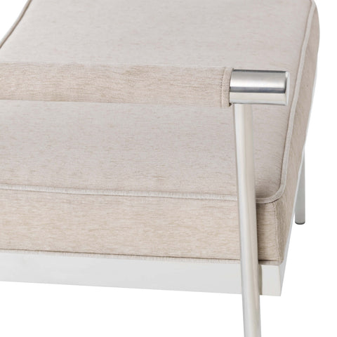 Diva Cream Velvet Bench Model: TOV-OC5511