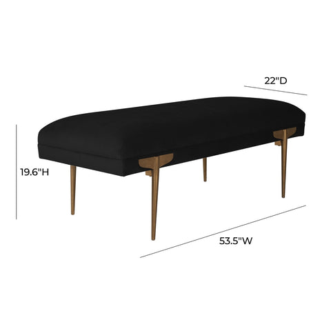 Brno Black Velvet Bench Model: TOV-OC6209
