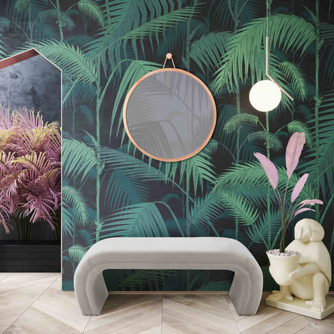 Kenya Light Grey Velvet Bench Model: TOV-OC6379