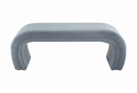 Kenya Sea Blue Velvet Bench Model: TOV-OC6381