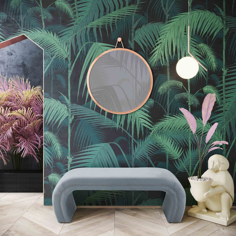 Kenya Sea Blue Velvet Bench Model: TOV-OC6381