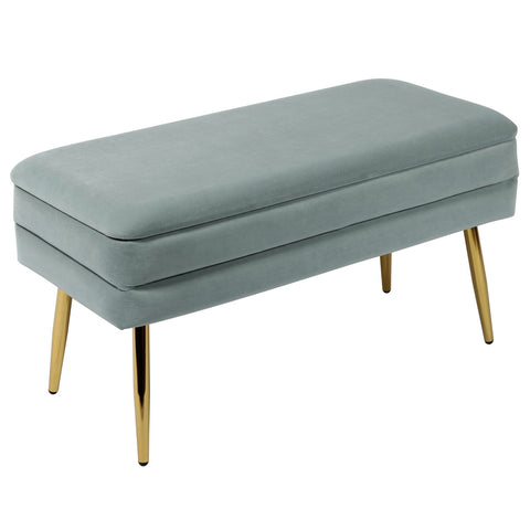 Ziva Sea Blue Storage Bench Model: TOV-OC6466
