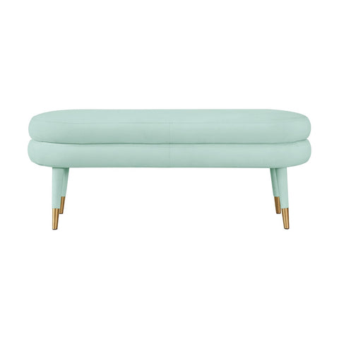 Betty Sea Foam Green Velvet Bench Model: TOV-OC68124