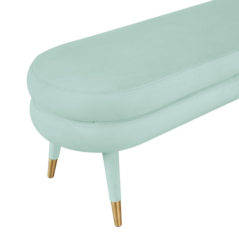 Betty Sea Foam Green Velvet Bench Model: TOV-OC68124