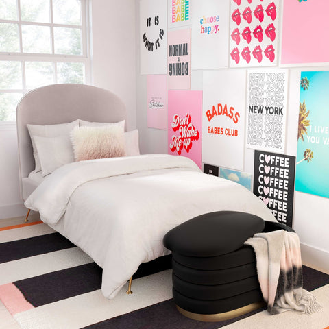 Lillian Black Velvet Storage Bench Model: TOV-OC68152