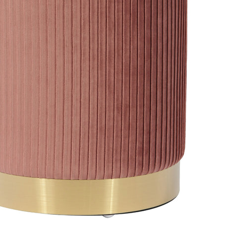 Zoe Blush Velvet Storage Ottoman Model: TOV-OC68154