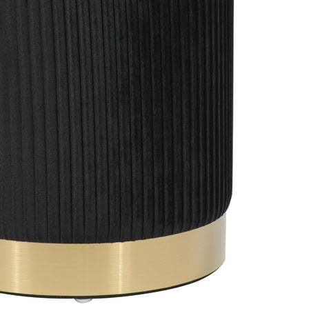 Zoe Black Velvet Storage Ottoman Model: TOV-OC68155