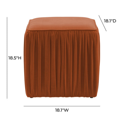 Morgan Cognac Pleated Ottoman Model: TOV-OC68214