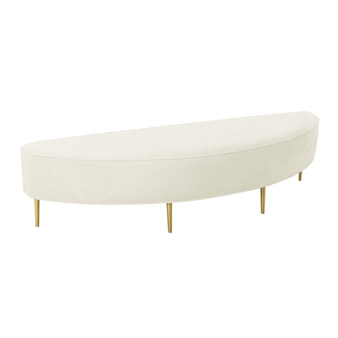 Bianca Cream Velvet King Bench Model: TOV-OC68354