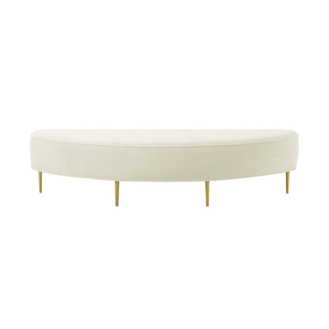 Bianca Cream Velvet King Bench Model: TOV-OC68354