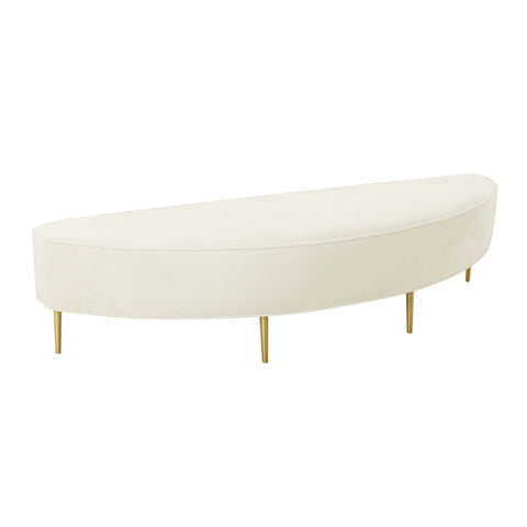 Bianca Cream Velvet Queen Bench Model: TOV-OC68355