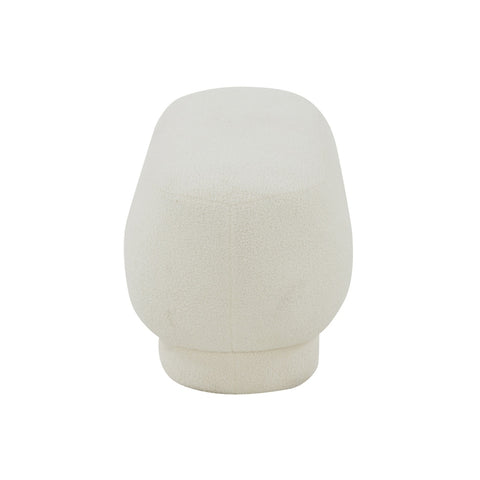 Mara Cream Vegan Shearling Ottoman Model: TOV-OC68538