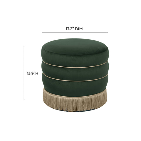 Lakka Green Velvet Ottoman Model: TOV-OC68564