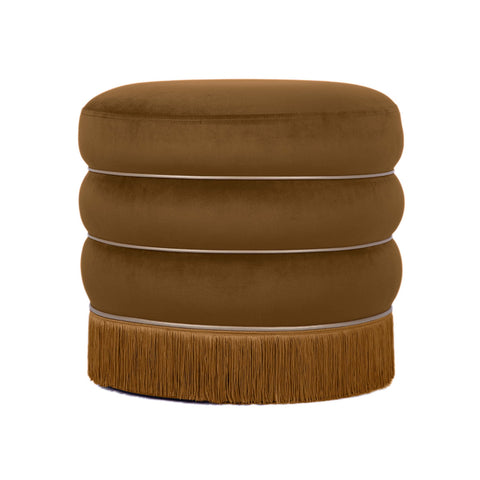 Lakka Chocolate Velvet Ottoman Model: TOV-OC68565