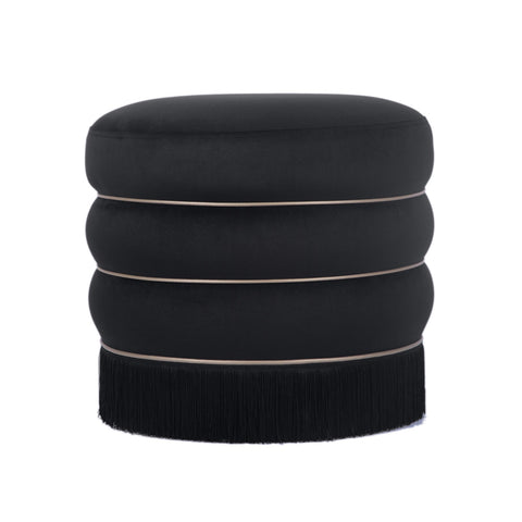 Lakka Black Velvet Ottoman Model: TOV-OC68566