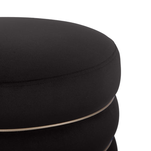 Lakka Black Velvet Ottoman Model: TOV-OC68566