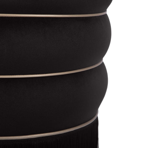 Lakka Black Velvet Ottoman Model: TOV-OC68566