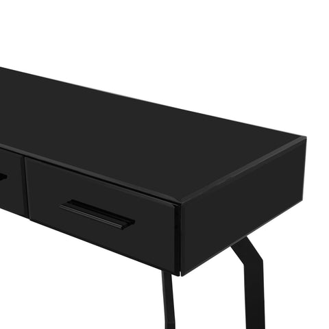 Santana Black Glass Desk Console Table Model: TOV-OC68577