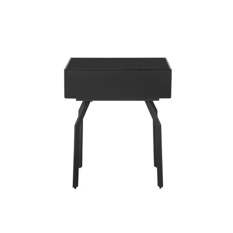 Santana Black Glass Side Table Model: TOV-OC68578