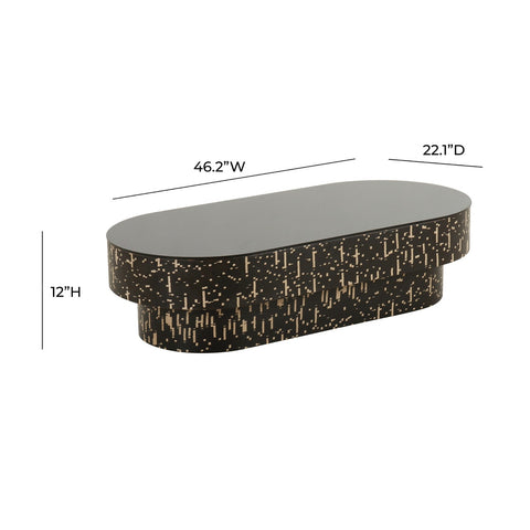 Faye Black Glass Coffee Table Model: TOV-OC68586